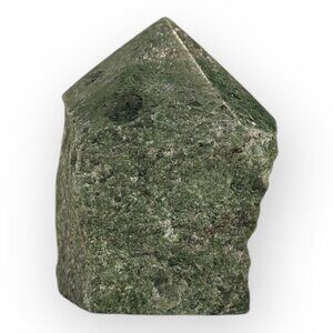 Jade Gemstone Rough Base Polished Generator Point Green Crystal Home Decor (Z)